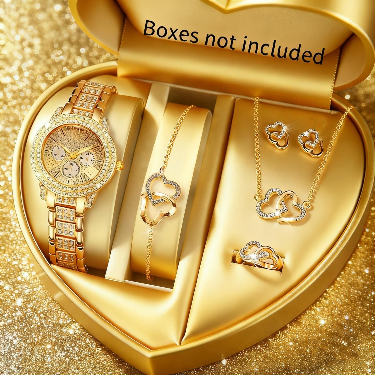 Jewelry Watches Luxury - 6PCS Luxury Rhinestone Women Watch Jewelry