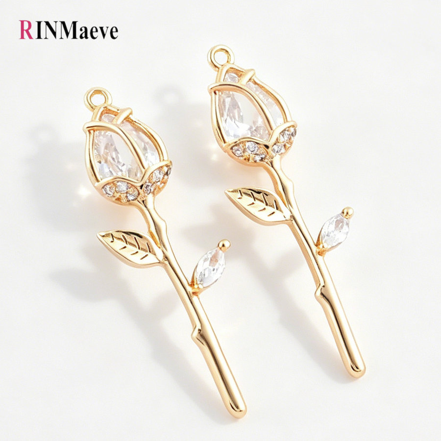 4PCS 9.5*29MM Rose Flower 18K  - Rose Gold Bracelet 评论和价格