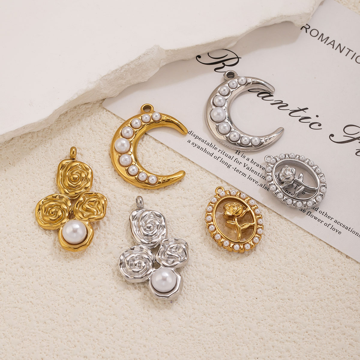 5Pcs Stainless Steel 18K Gold  - Rose Gold Bracelet 评论和价格