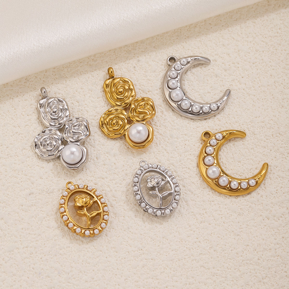 5Pcs Stainless Steel 18K Gold  - Rose Gold Bracelet 评论和价格