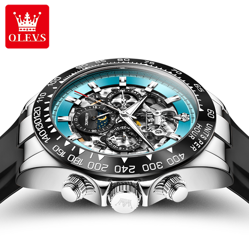 OLEVS Skeleton Mechanical Mens - Automatic Watch Winder 评论和价格